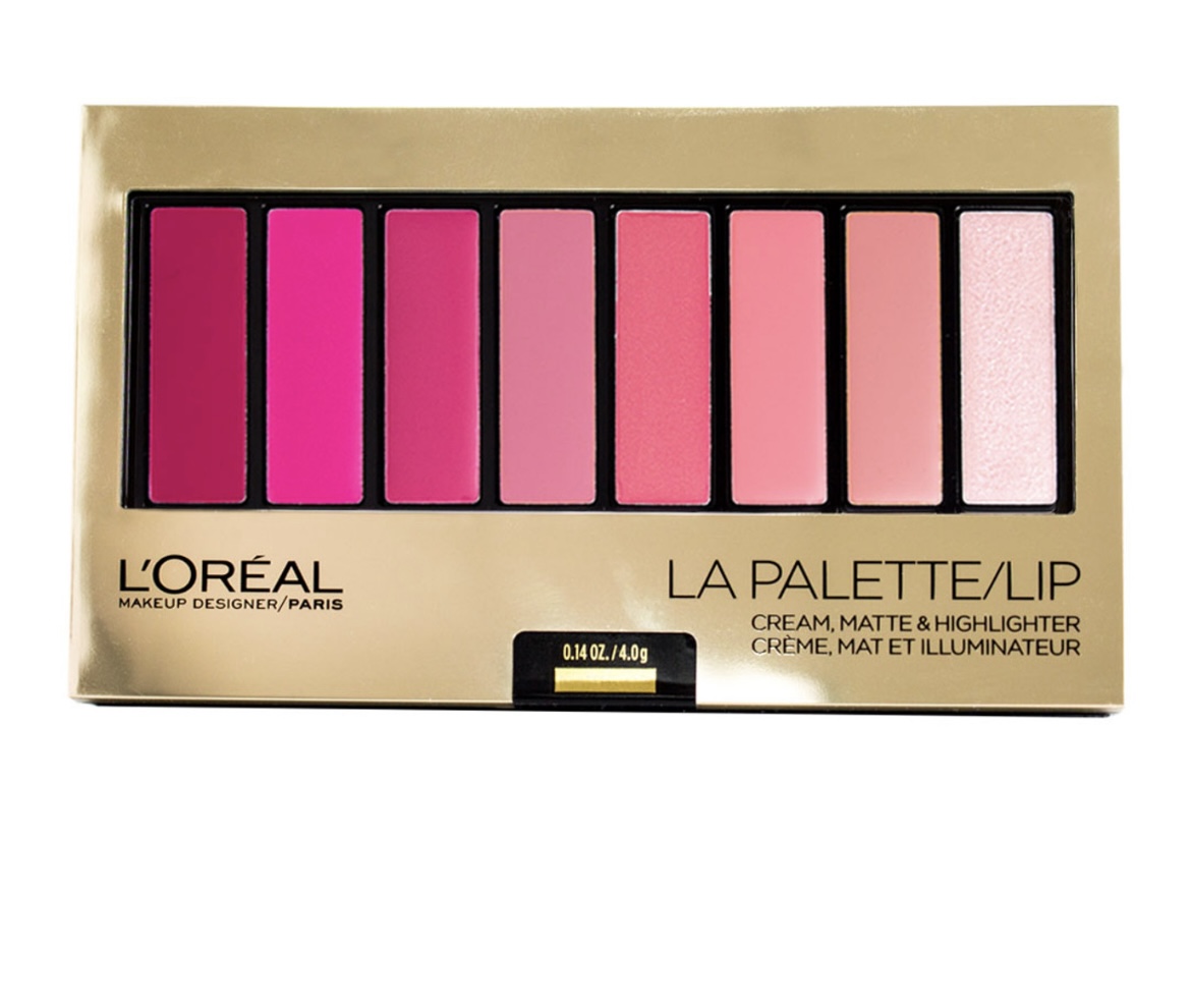 Loreal La Palette Lip 8-Pan Lipcolor Palette, Pink